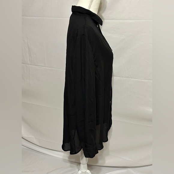 Massini Size XL Black Button Up Blouse - Picture 5 of 6
